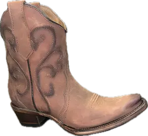 Circle G Ladies Ladies Cinnamon Embroidery Ankle Boot L6092