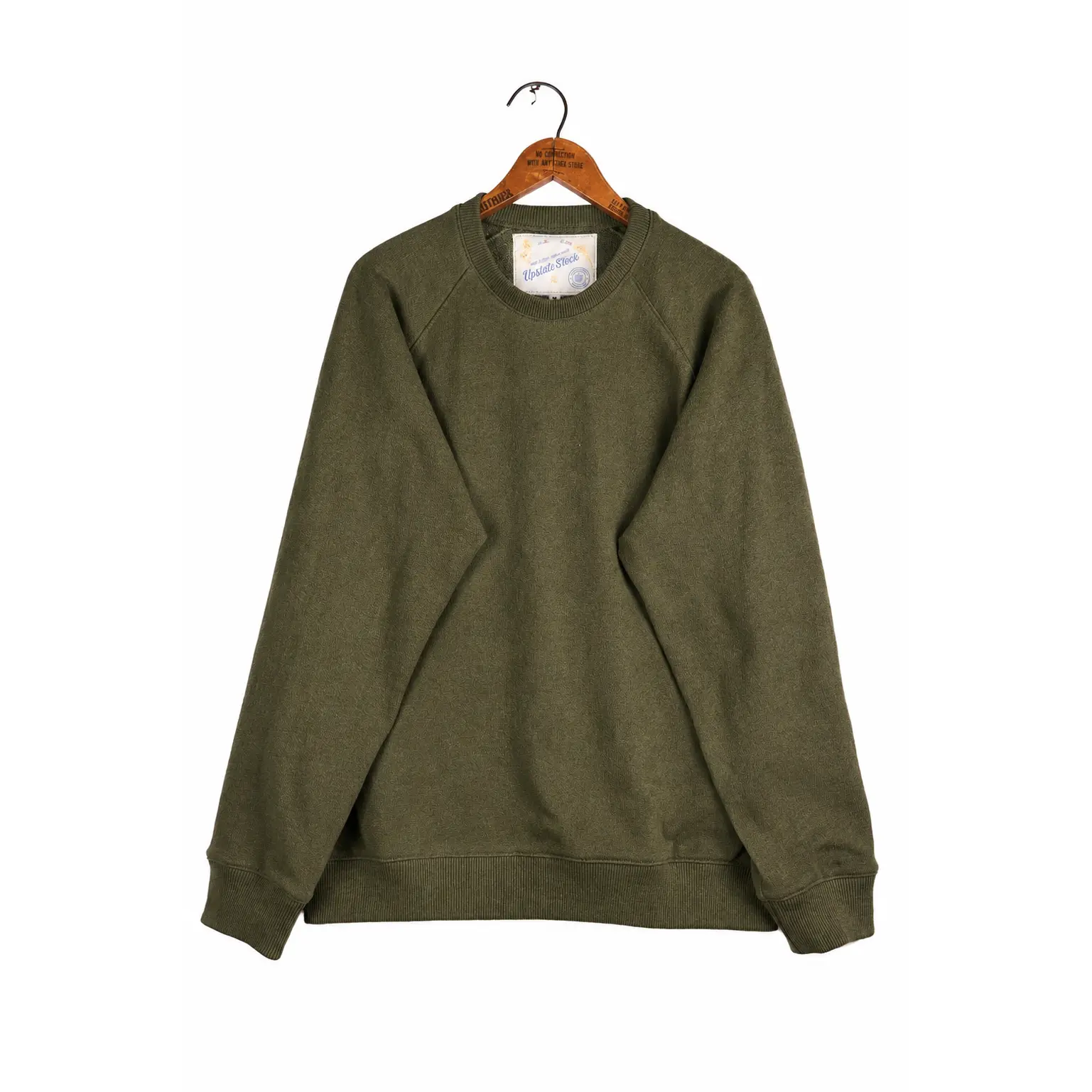 Amagansett Beach Upcycled Terry Cotton Sweater - Olive Drab