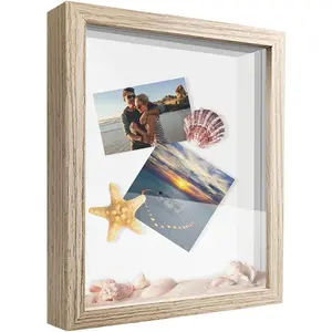 8x10 Shadow Box Frame Display Case,  with Plexiglass, Display Case Box for Memorabilia, Medal, Crafts,Tickets and Photos, Picture Frame for Wall and Tabletop ( , 8x10)