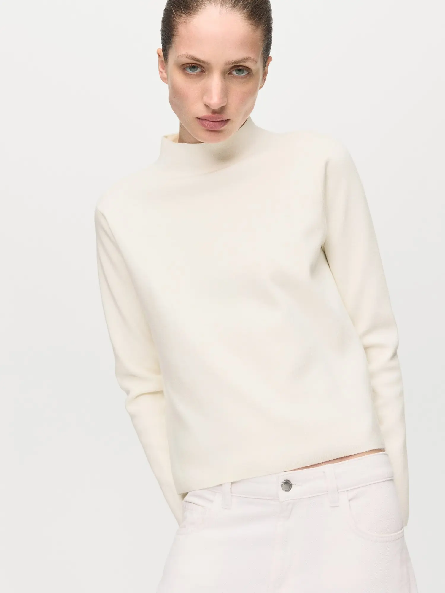 Mango Knitted sweater with perkins neck Mango Knitted sweater with perkins neck