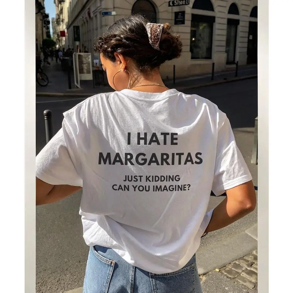 I Hate Margaritas Tshirt, Funny Cocktail Tee, Tequila Lover Top, Drinking Humor Shirt