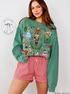 Vintage Christmas Nutcracker Sweatshirt Crewneck Holiday Party Tee Christmas Sweater Nutcracker Ballet Shirt Cottagecore Gift, Fashion Cotton, Full Colors, Full Sizes, For Men, For Women.