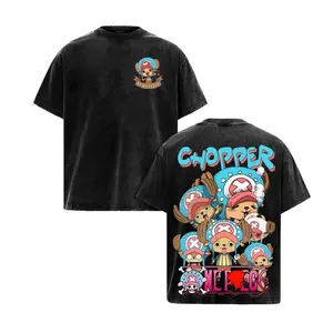 Chopper Anime Shirt Vintage Washed Oversized Streetwear Tee Cute Anime Graphic T Shirt One Piece Inspired Y2K Aesthetic Manga Shirt Unisex