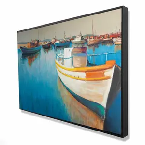Begin Home Decor 2081-2436-CO40 24 x 36 in. Fishing Boats at the Marina - Coastal Boat Canvas Decor