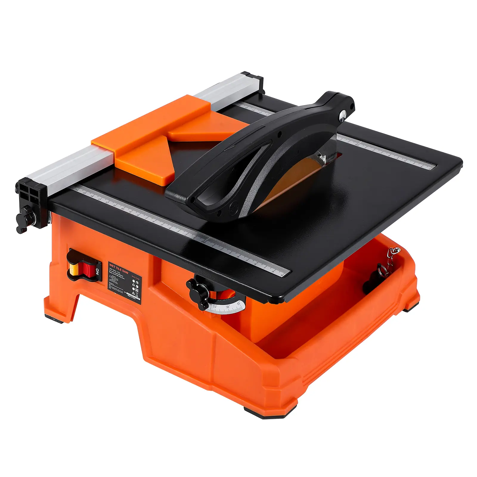 7-Inch Wet Tile Cutter Tools with Pure Copper Motor, Dual Speed 3450/6500 RPM, Adjustable 0-45° Bevel Cut, Built-in Water Tank, Chip-Free Cuts for Ceramic Porcelain Stone, Ideal for DIY Pros