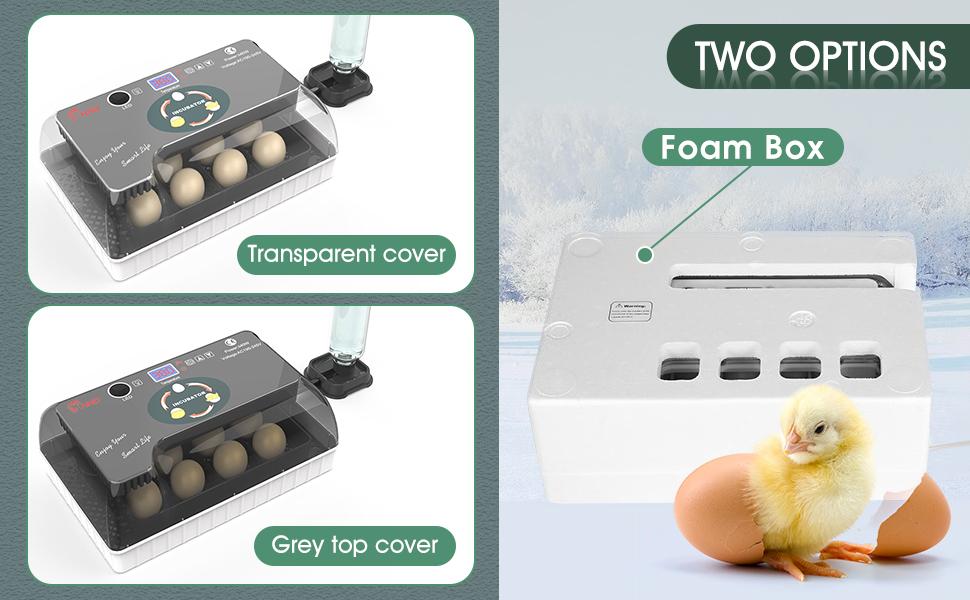 Egg Incubator for Hatching Chicks, Automatic Egg Turner Holds 12 Eggs