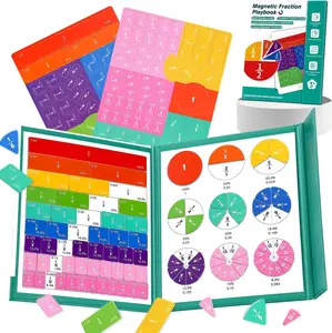 Magnetic Fraction Demonstration Book, Math Learning Book for Kids Aged 3-8, Colorful Educational Puzzle Toy, Magnetic Book for Addition & Subtraction Practice for Perfect Birthday, Christmas, Halloween, and Easter Gift