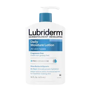 Lubriderm Daily Moisture Full Body Lotion, Fragrance-Free Moisturizer, 16 oz