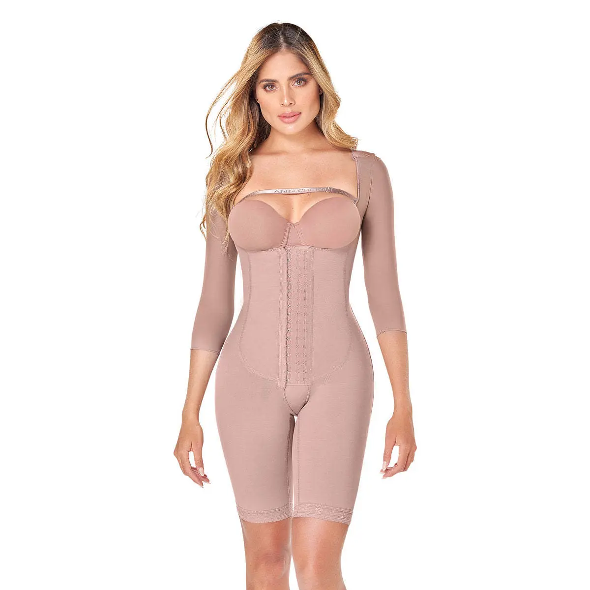 Plus Size Stage 2 Post-Op Faja Bodysuit, Long-Sleeve Full-Body Colombian Shapewear with Tummy Control Compression, Clothes