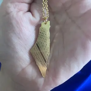 Palestine map neckalce