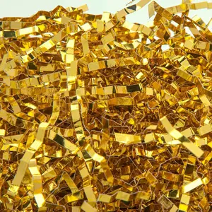 150g Shredded Paper Filler Crinkle Cut Paper Grass for Gift Boxes Easter Baskets Gift Wrapping & Basket Filling Gold