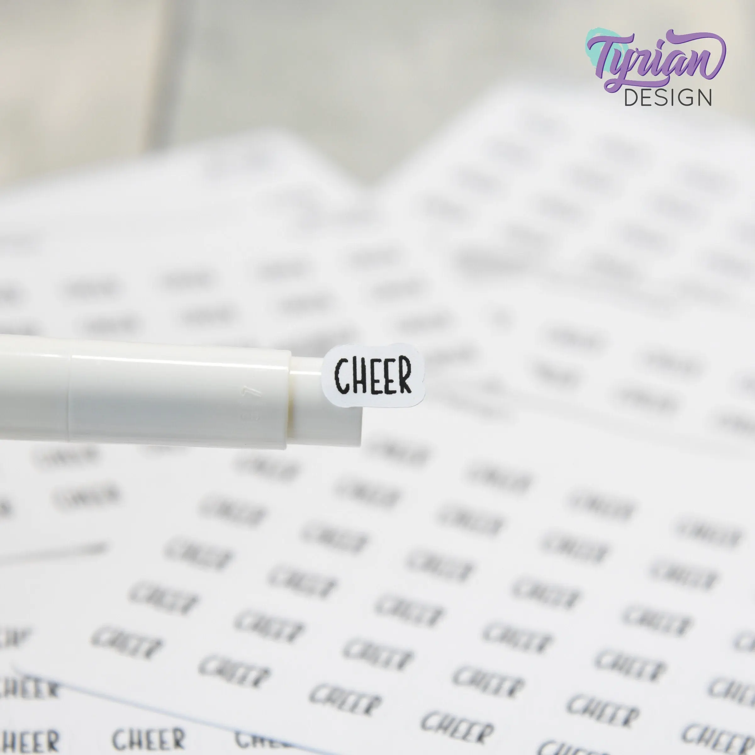 Tiny Cheer Stickers | 36 Stickers | .42 x .28" each
