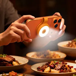 Magnetic Phone Light, Photography Camera Soft Light, Live Streaming Three Color Temperature LED, Adjustable Emergency Lighting