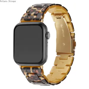 Ceramic Resin Transparent Watch Strap - Glossy Link Bracelet Band with Secure Connection for 38/40/41/42/44/45/49mm Smart Watches, Wearable Tech Bag Accessories