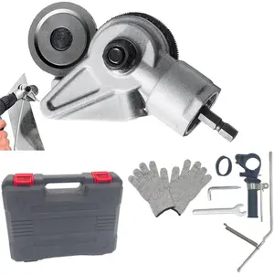 Electric Metal Cutter Drill Attachment Electric Drill Shearing Machine Electric Drill Plate Cutter Electric Drill Sheet Cutting Machine Portable Shearing Machine Drill Bit Metal Drill Attachment for Cutting Thin Iron Thin White Sheet Steel Aluminum