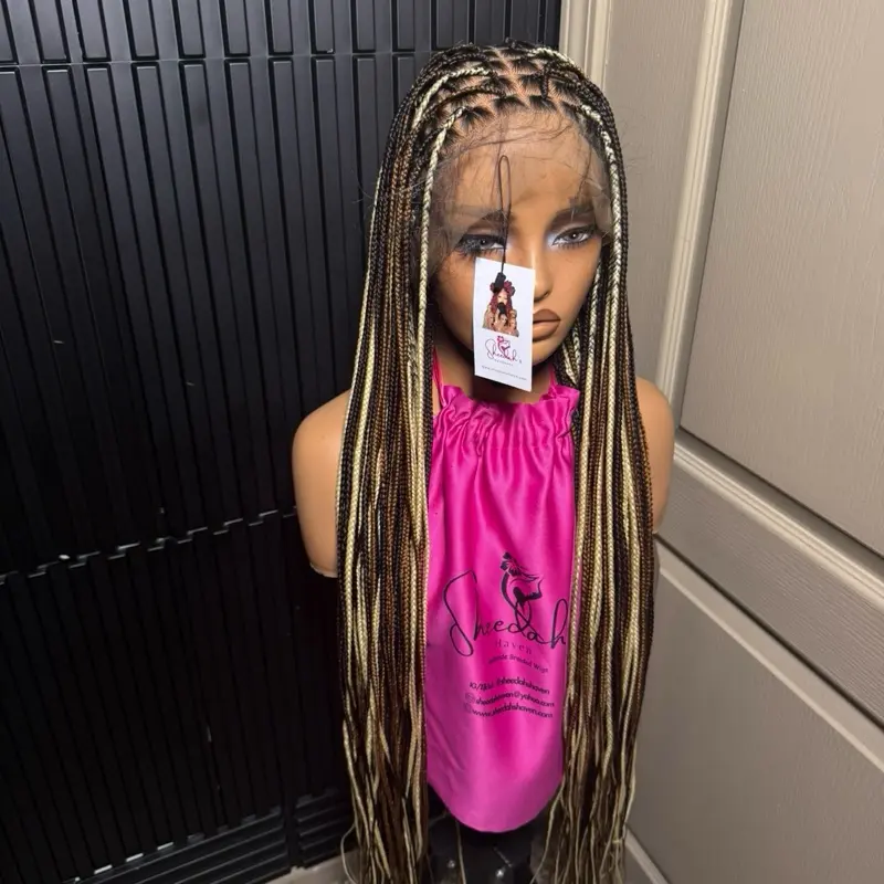 Full lace small medium full lace knotless braided wig