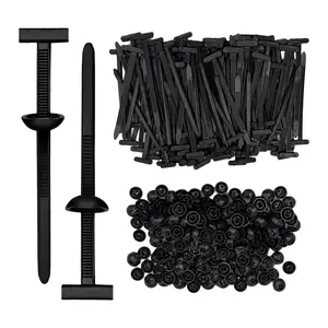 50 Pcs Upgrade Nylon Universal Cable Tie Buckle Zip Tie-Self-Locking and Easy Install Zipper Clips with Pin & Zip Tie,Button Design, Effortless Car Daily Repair