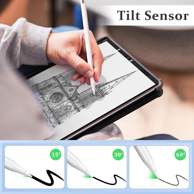 Pencil for Apple iPad A16 11 and 10 Generation, Fast Charging Stylus for 2026-2018, for iPad 11-6 Generation, Air 11-Inch/13-Inch M3/M2/5th-3 Generation, pro 13 "/11"/M4/12.9 ",Mini A17 Pro 7/6/5Th Palm Rejection Tilt Sensitivity pen TikTokShopHolidayHaul