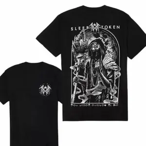 Sleep Token Vessel Two-Sided T-Shirt – Iconic Band Merch for Fans, Unisex Casual Shirt for Men and Women, gift for Him & Her Menswear Top y2k  outfits  men Gothic Black Crow Humor T-Shirt Anime Double Print Vintage Tee