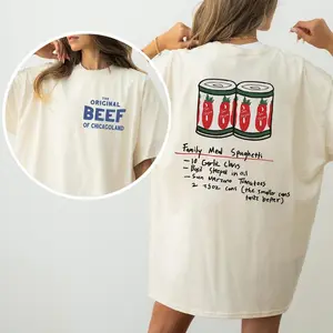The Bear TV Series T-shirts The Original Beef of Chicagoland Printing T-shirt Cotton Men/Women Casual Tee, Graphic Tees Top, Full Sizes, Full Colors