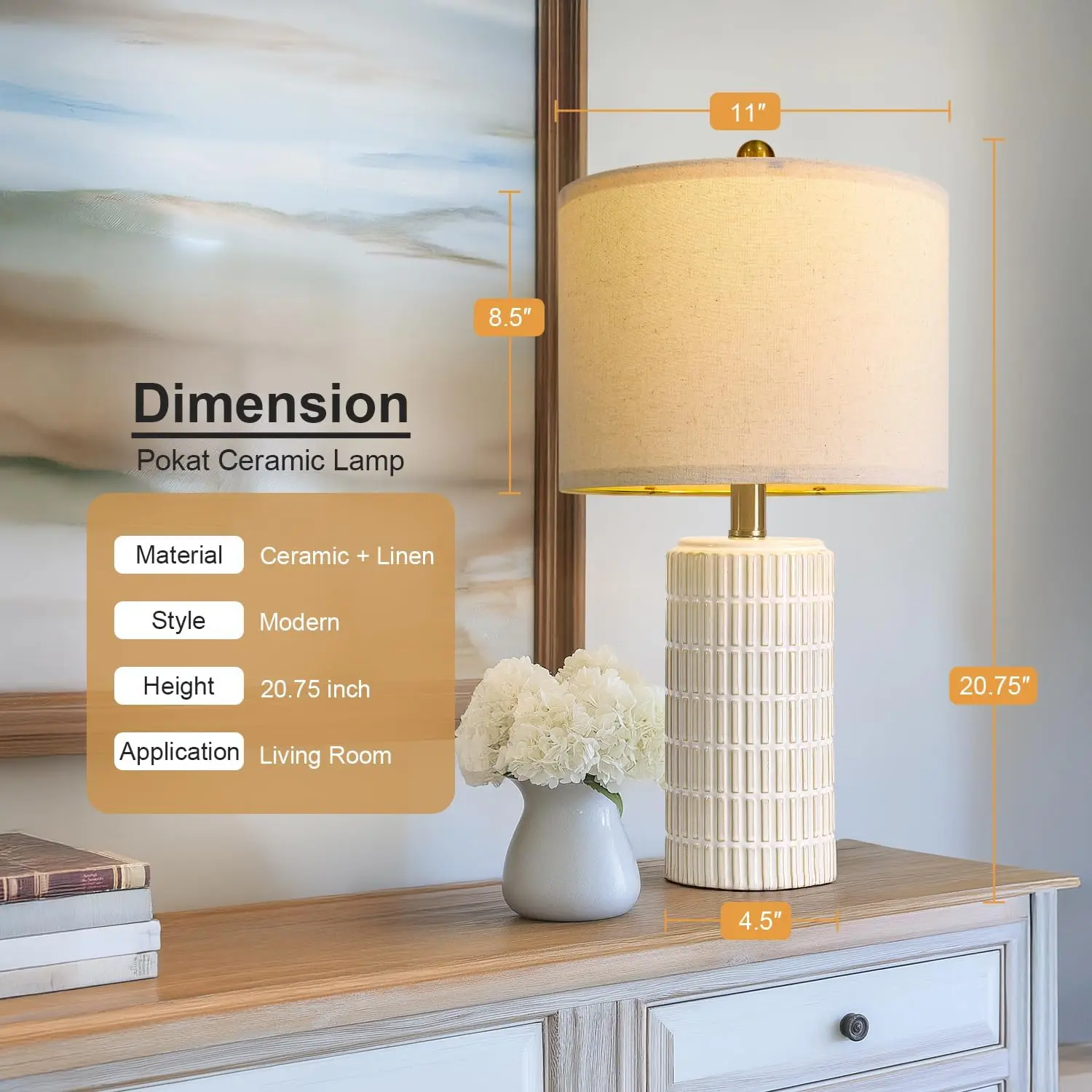 20.75" Small Modern Ceramic Table Lamps Set of 2 for Bedroom, White Bedside Lamps for Night Stands, Farmhouse Desk Decor Gift Nightstand Table Lamps for Living Room End Table Beige 20.75" Small Modern Ceramic Table Lamps Set of 2 for Bedroom, White Bedside Lamps for Night Stands, Farmhouse Desk Decor Gift Nightstand Table Lamps for Living Room End Table Beige