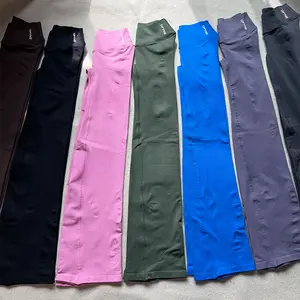 2026 DFYNE Women’s V-Waist Flare Leggings Soft Stretch Yoga Pants Gym Bootcut Activewear