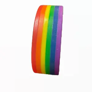 Rainbow Silicone Bracelet, LGBTQ+ Jewelry, Gay Pride