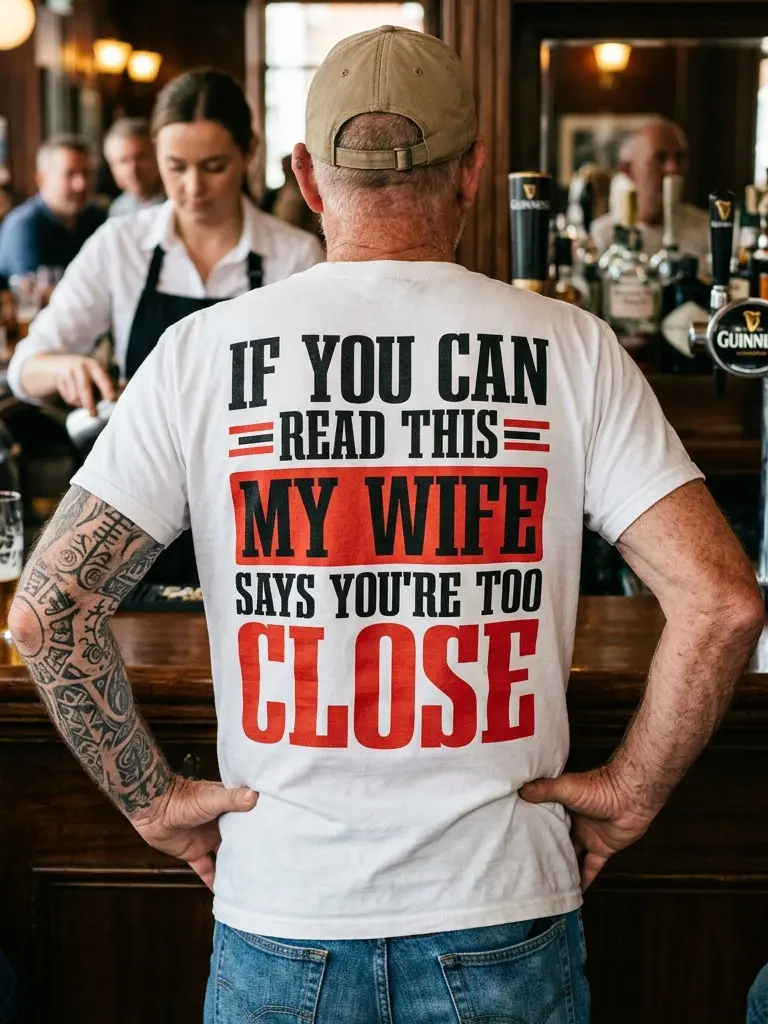 Men’s Short-Sleeve Round-Neck Funny "If You Can Read This" Graphic T-Shirt, Cotton Streetwear Sports Top for Husband, Daily Casual Menswear, Shortsleeve, Tshirt, Sporty Sports Tops