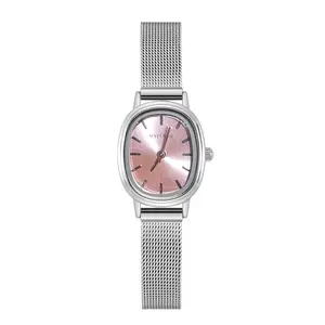 Vintage Exquisite Watch for Female Students, Small and Simple, Light Luxury, Ins Style, Niche Analog Oval Ladies Watch