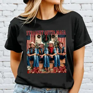 Trump Vance Elon Dream Team Straight Outta MAGA Shirt, Trump Shirt, Trump Support Shirt, Dark MAGA Shirt