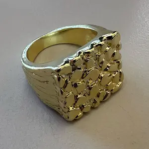 Gold Plated Nugget Ring - Available in Sizes 6-13, Eye-Catching Marquise Design, Durable Gold Plating, Perfect for Gift or Self-Treat