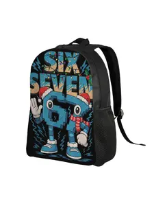 1 Piece 67 Six Seven 6 7 Funny Italian Brainrot Gaming Meme New School Year Handbag Outdoor Retro Washable Bookbag school backpacks Birthday New Term Starts