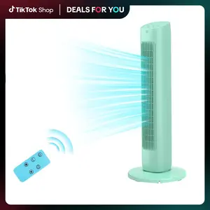 Tower Fan 【DealsForYouDays】85°Oscillating Quiet Cooling 15H Timer Remote Control Powerful Standing 3 Wind Speed 2 Wind Modes LED Display Bladeless Portable LED Display,Bedroom Office, Green, Adjustable Fans, Multifunctional Cooling Fan