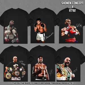 Boxing Fighters Collection Tee, Boxing Fighters Tshirt Boxing Fan, Boxing Champion Sports Shirt, Gift for Him Gift for Her, Mike Tyson Muhammad Ali Floyd Mayweather Naoya Inoue Canelo Alvarez Gervonta Davis David Benavidez Tyson Fury T-shirt