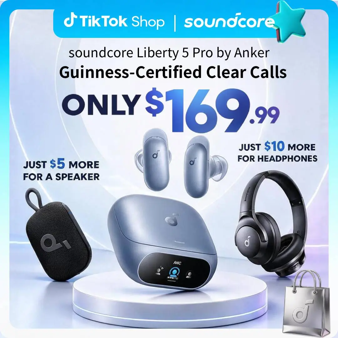soundcore Liberty 5 Pro by Anker True Wireless Earbuds - Guinness World Records-Certified Crystal Call Quality, ANKER Thus AI Chip, Active ANC, In-Ear Bluetooth Headphones, Noise Isolation, Included Batteries & USB Cable for Noisy Environments,techvibes