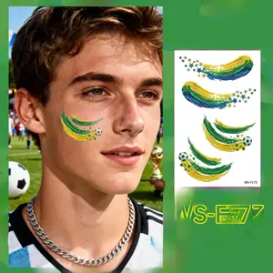 Football Fan Temporary Tattoos, Waterproof Face Stickers, Sports Party Body Art Decals for Game Day Events