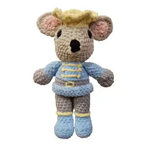 Crochet Mouse King Amigurumi Plushie, Cute gift & decoration, Birthday gift, Christmas gift Plush