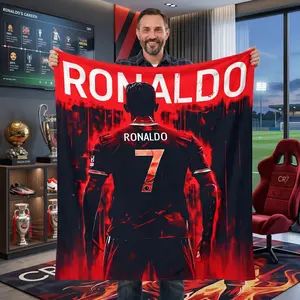 Football Theme Bedding Set, Bedroom Bedding Set, Includes 1 Duvet Cover and 1/2 Coreless Pillowcases, Number 7 Jersey Print, Sports Star Periphery, Soccer Theme Bedding Sets
