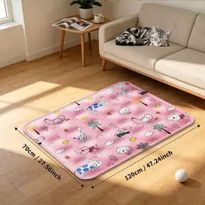 Indoor Pet Cooling Mat for Floor - Water Filled Ice Pad for Dogs & Cats, Breathable Summer Crate & Bed Liner. Keeps Pets Cool & Dry, No More Overheating or Stuffy Fan Air.
