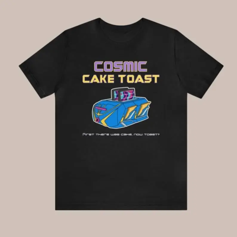 Cosmic Cake Toast (Guardians) Unisex Short Sleeve Tee – Retro Space-Themed Guardians of the Galaxy Shirt, Funny Sci-Fi Fan Apparel