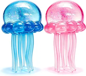 2Pcs Jellyfish Squeeze Toys, Drop Malt Sugar Balls Relieve Stress, Fidget Toy with a Super Solid for Kids, Sensory Toys for Anxiety and Stress Relief, Summer Party Gifts for Kids and Adult