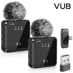 3-in-1 microphone is compatible with iPhone/Android phones/computers. It's a wireless microphone with a transmission distance of 328 feet (approximately 100 meters) and a battery life of up to 18 hours