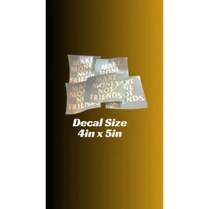 Make Money Not Friends White Decal