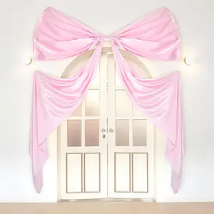 Wedding Bow Decor 118 x 29 Inch Giant Satin Bows with Long Streamer Large Bow Party Decoration for Arch Wall Christmas Bachelorette Birthday  Bridal Shower Door Decoration()
