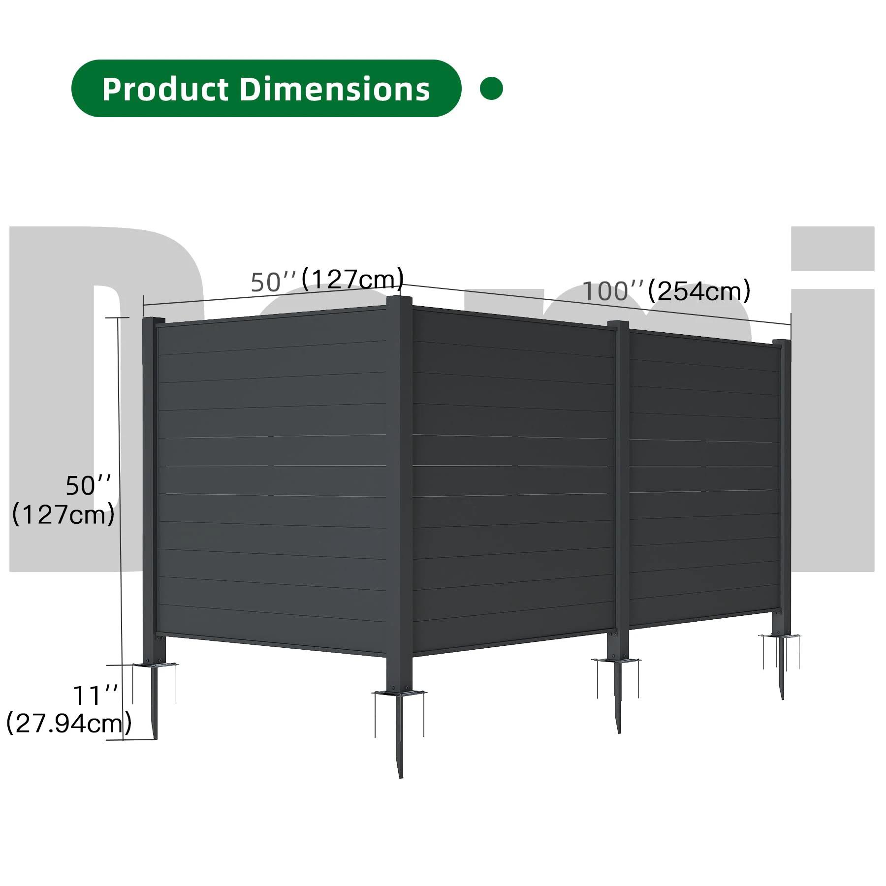 Metal Decorative Fences for Garden Backyard Patio Outdoor Privacy Screens Trash Can Enclosure Air Outdoor Furniture