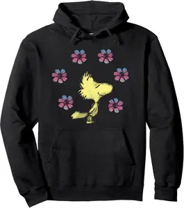 Peanuts Woodstock love flowers Hoodie Pullover Hoodie VJ