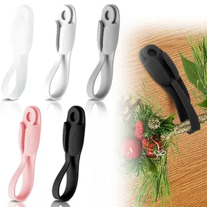 5 PCS Christmas Garland Hanger for Mantle Garland Hooks, Christmas Wreath Ties, Fireplace Stocking Holder, Silicone Adhesive Wreath Hooks for Fireplace Mantle, Stairways Banister