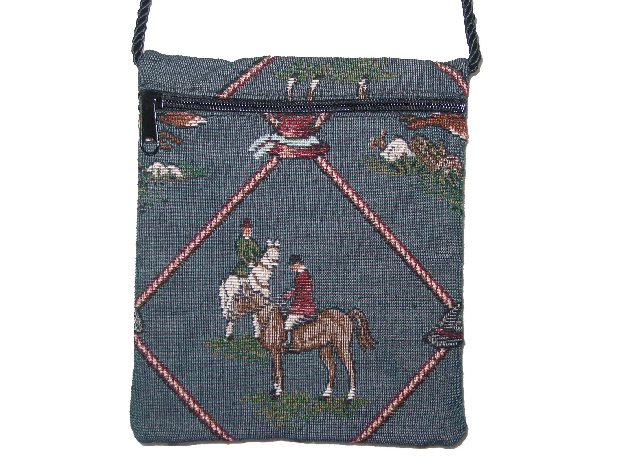 Horse Hunt Scene Mini Cross Body Bag, Equestrian Handbags #CO004