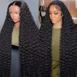 180% 40 Inch Deep Wave 13x6 Lace Front Wigs Human Hair 13x4 Hd Lace Front Wigs Curly Wig Wet And Wavy Pre Plucked 100% Real Human Hair No Tangle No Shedding