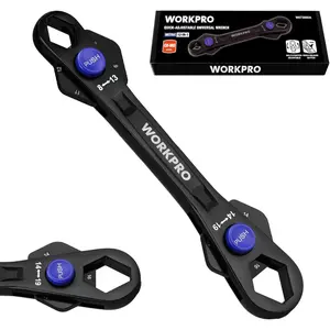 12-in-1 Wrench, Metric 8-19mm Wrench with Heat-Treated Cr-Mo, ASME Standard, Multi-Position Head, Multi-Size Spanner for Mechanics, Cars, and Motorcycles